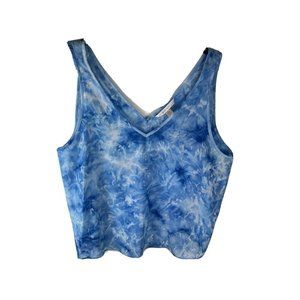 Sexy Sensual Cacique Women Cropped Tank Top 22/24 Blue Scoopneck‎ NWT
